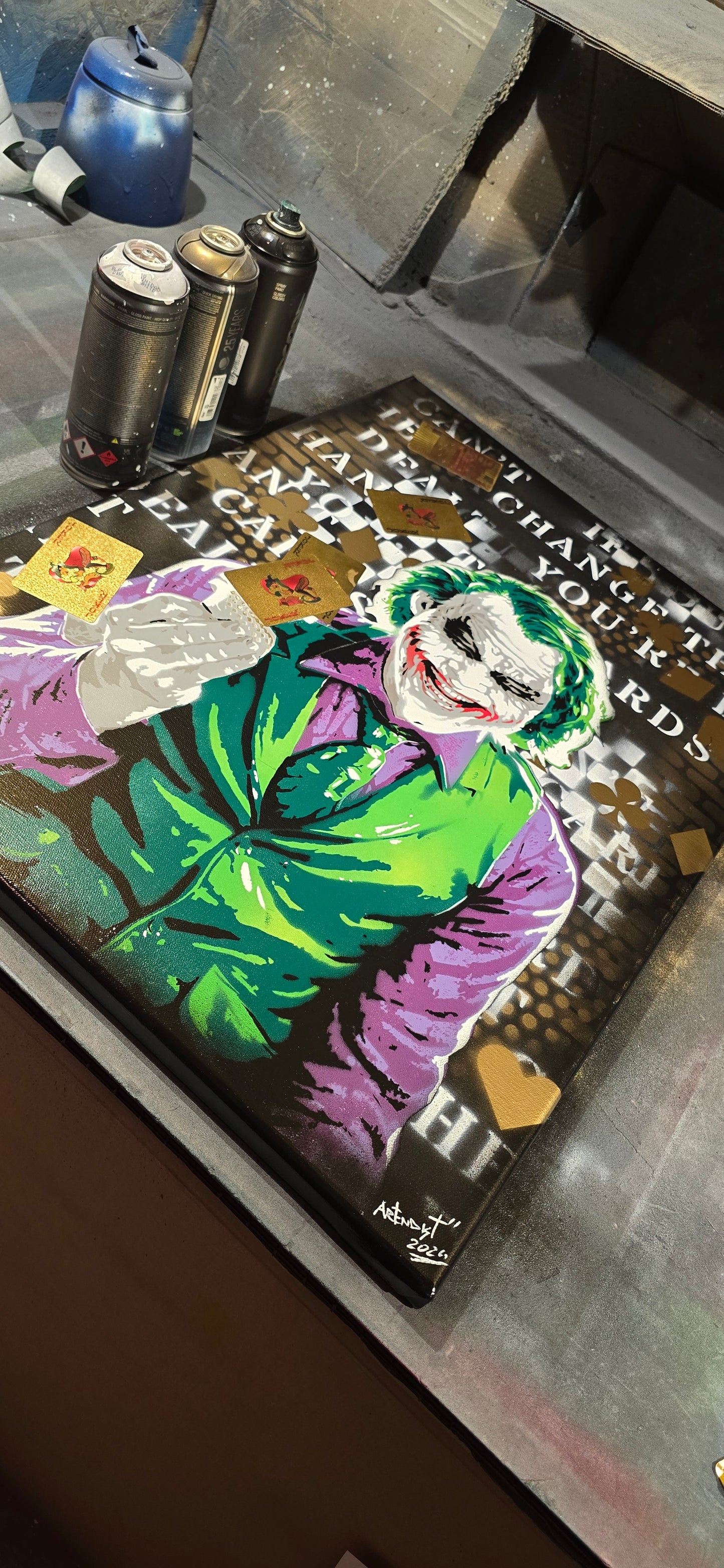 Joker's Chaos Spray paint art - ARTENDIST
