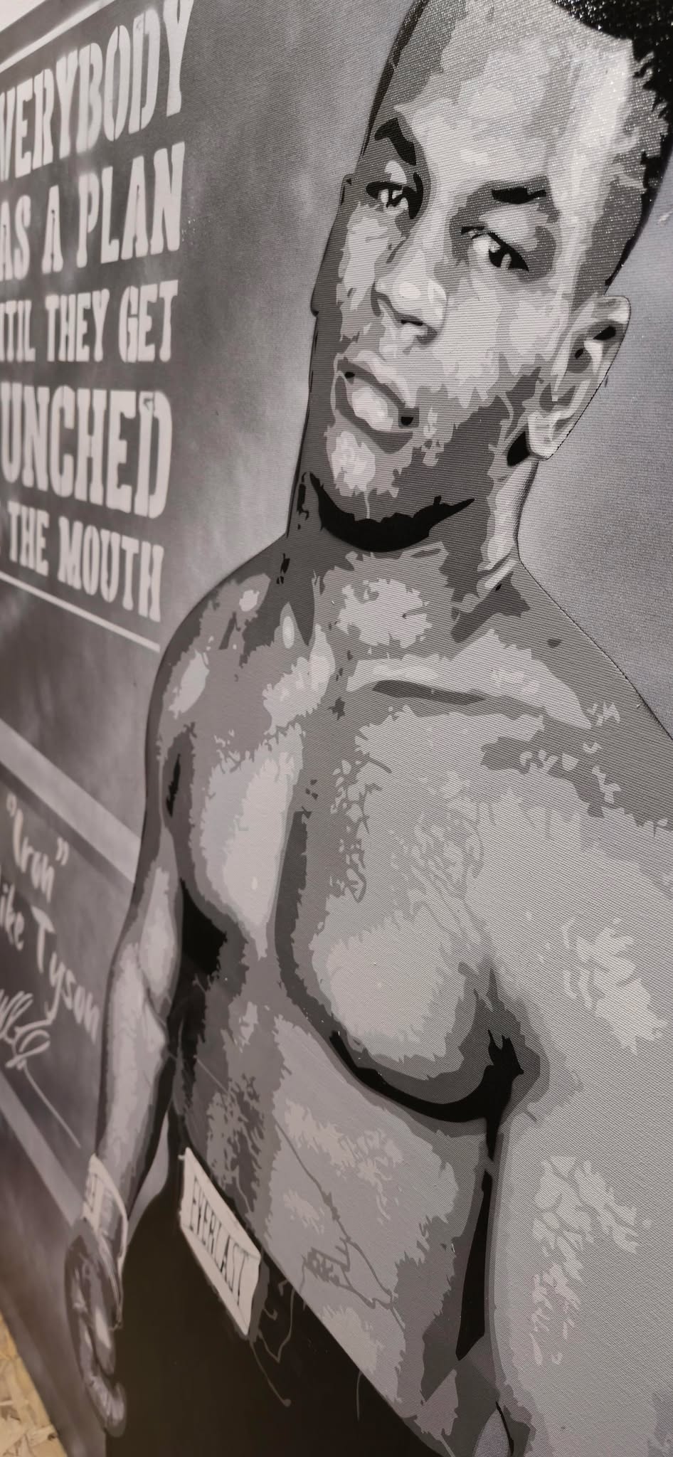 Mike Tyson Spray Paint Art 150x100cm - ARTENDIST