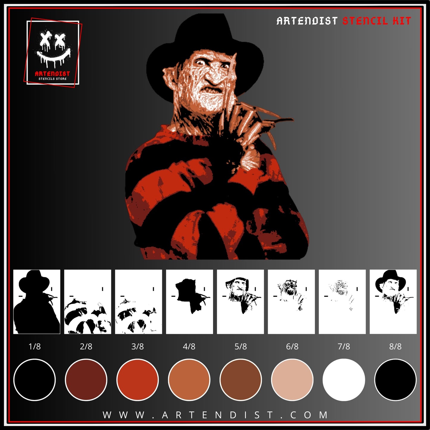 FREDDY multi 8-layers stencil design