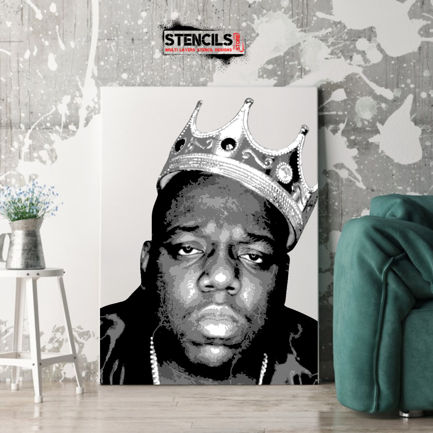 BIGGIE multi 6-layers stencil design