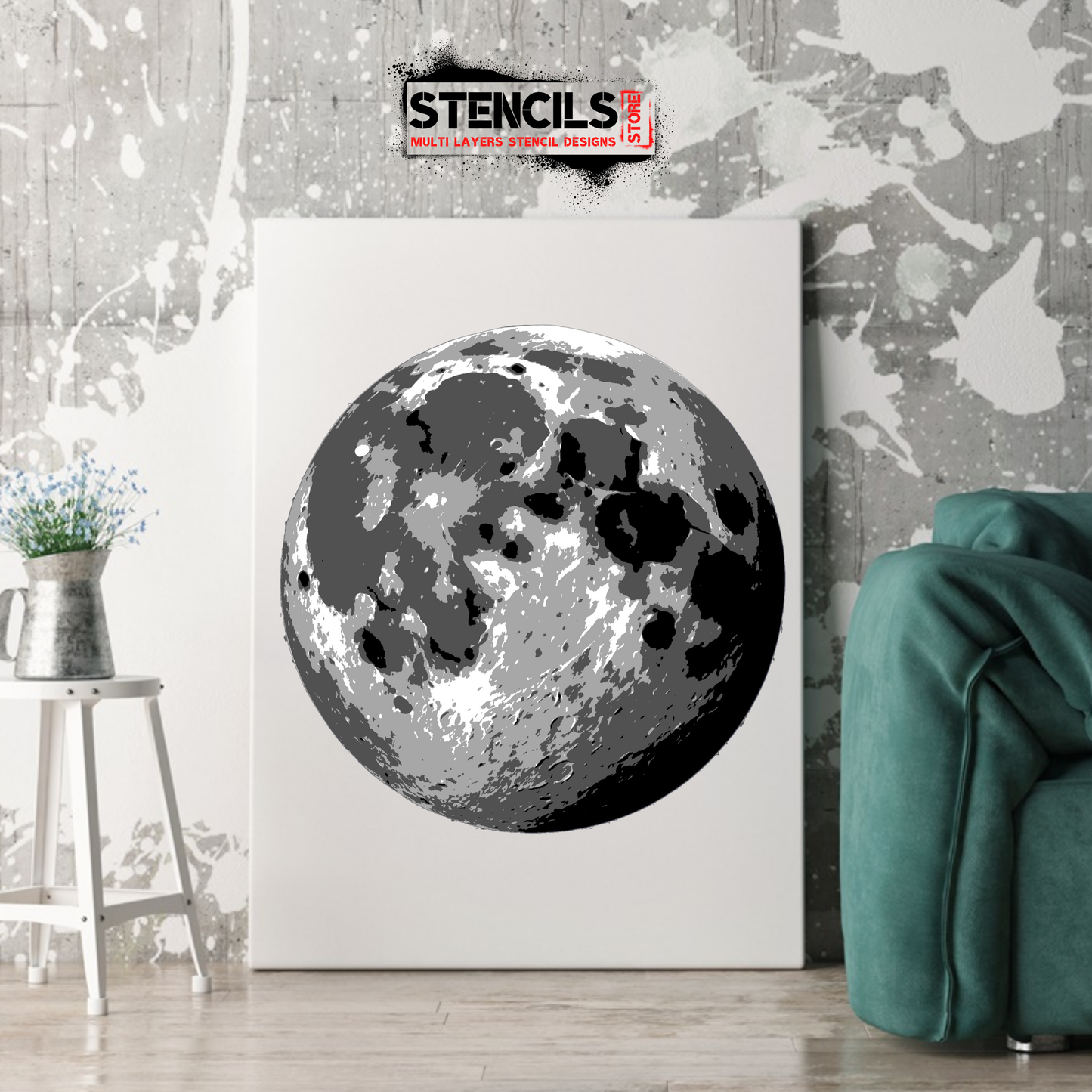MOON multi 4-layers stencil design - ARTENDIST