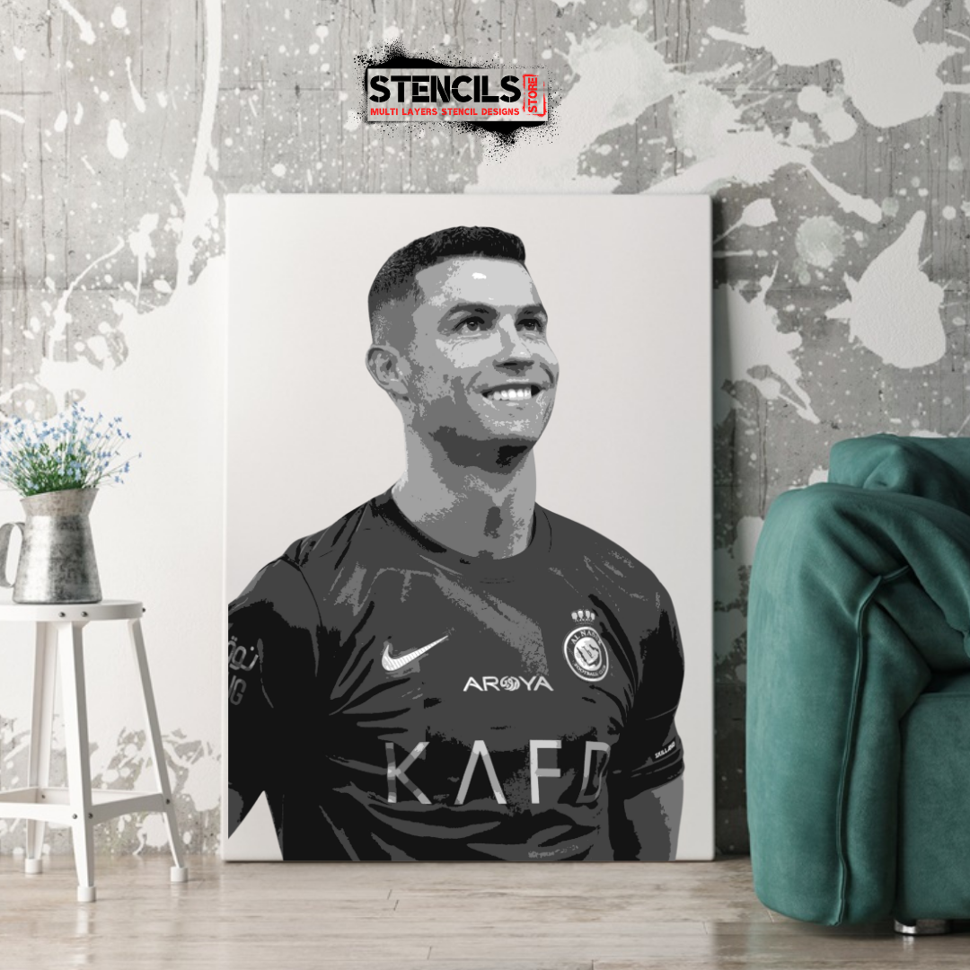 CRISTIANO RONALDO multi 6-layers stencil design - ARTENDIST