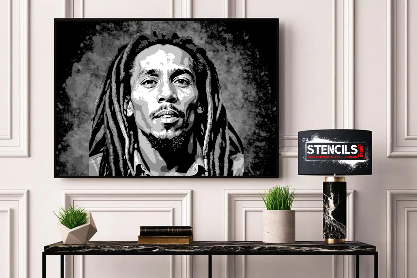 BOB MARLEY multi 5 layers stencil design PRE-CUT - ARTENDIST