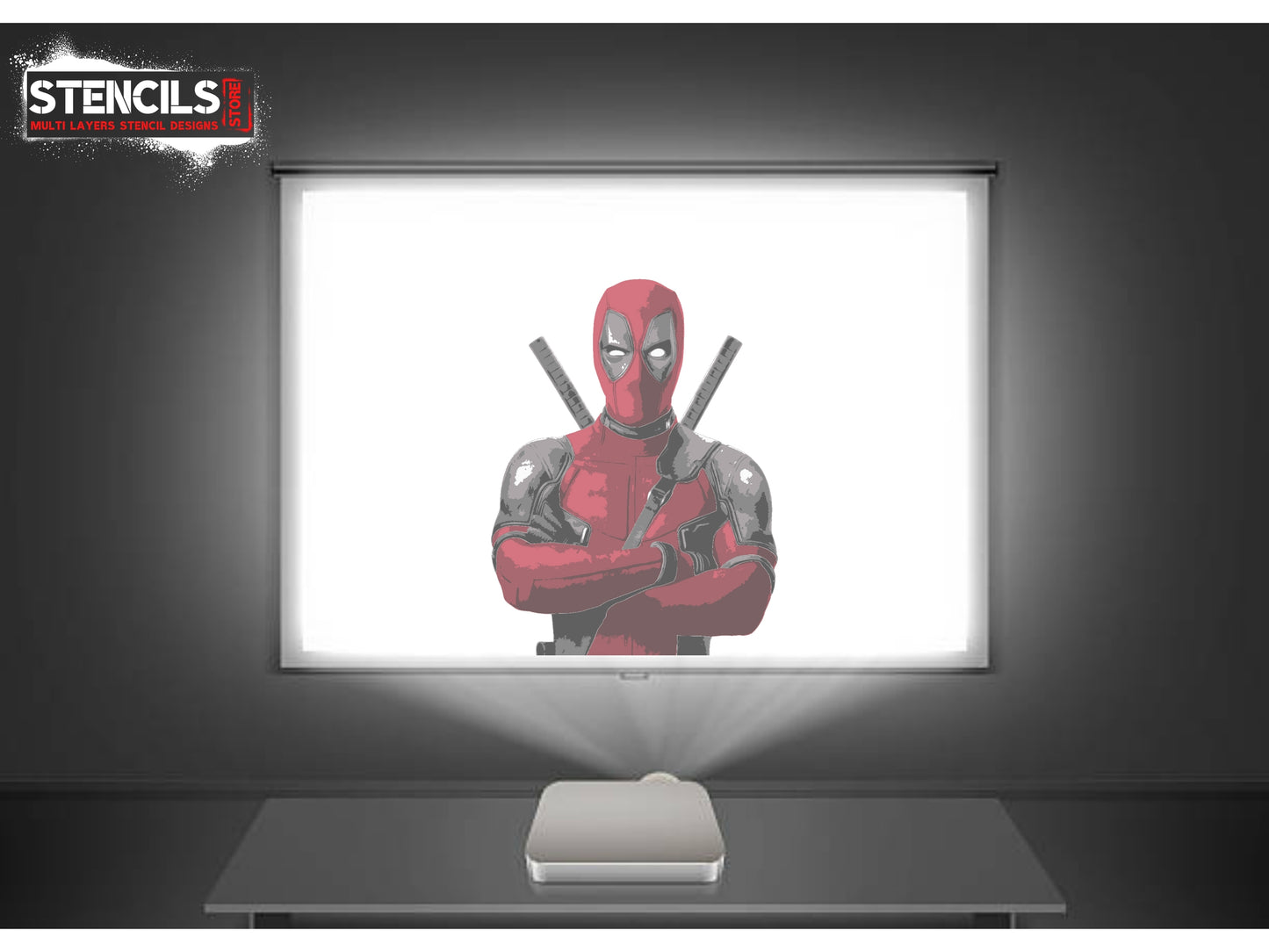 DEADPOOL multi 7-layers stencil design - ARTENDIST
