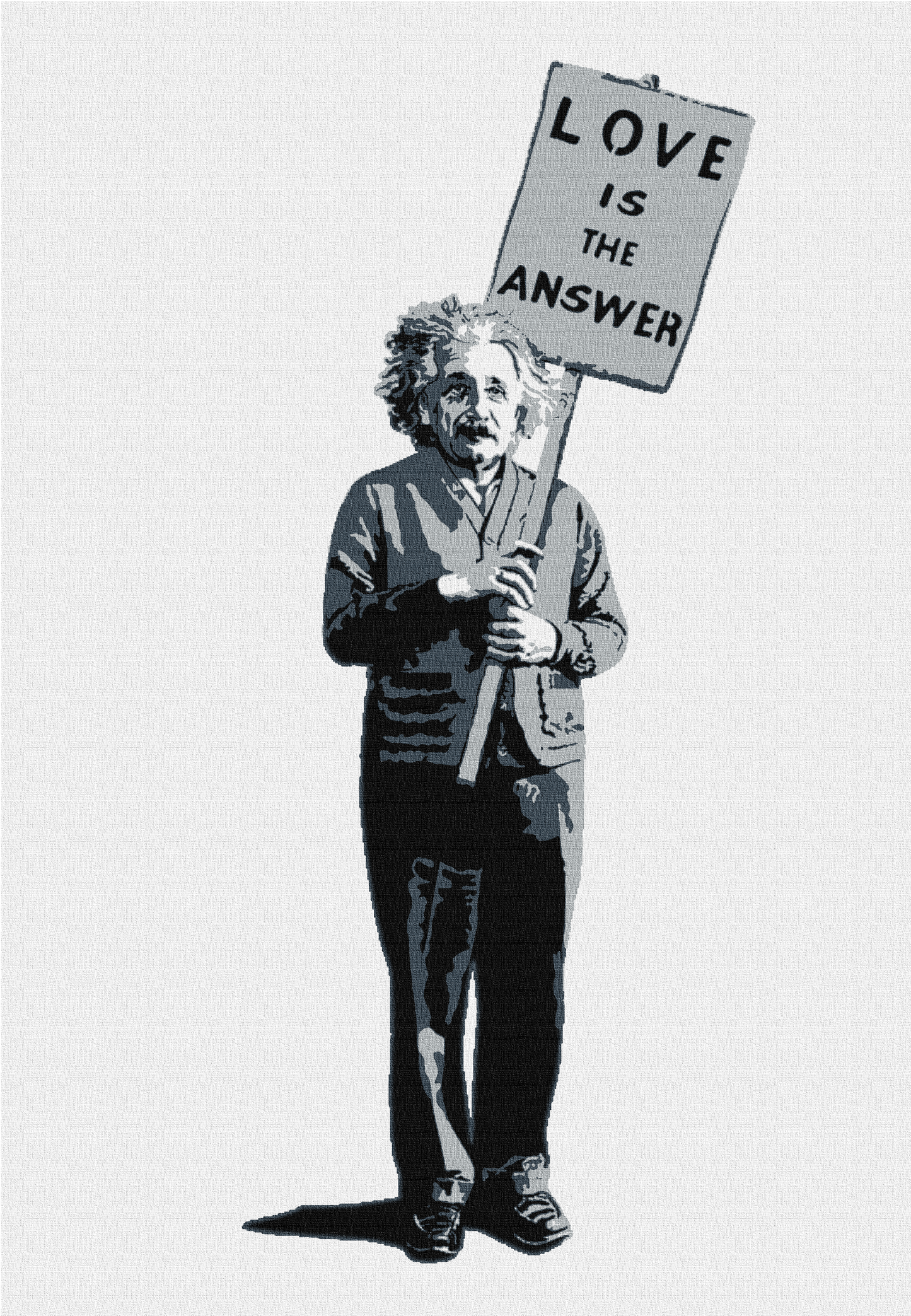 ALBERT EINSTEIN multi 4 layers stencil design PRE-CUT - ARTENDIST