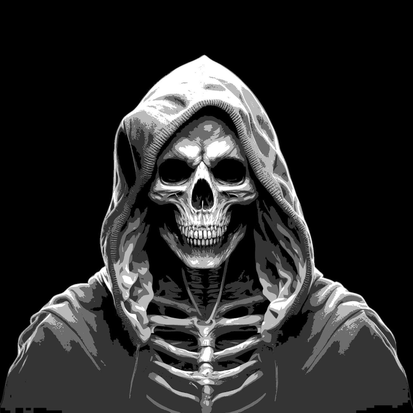 SKULL multi 5 layers stencil design PRE-CUT - ARTENDIST