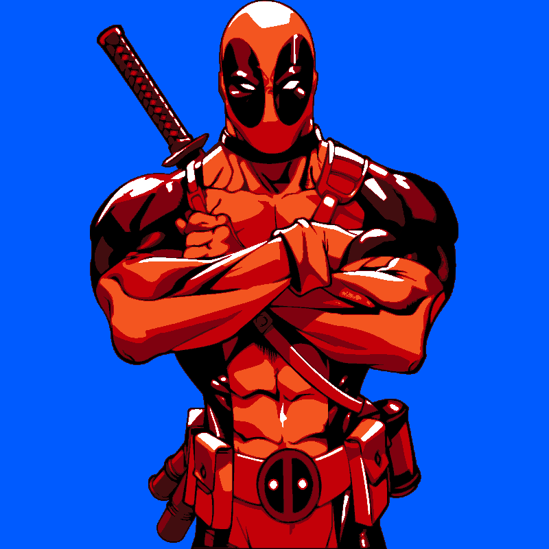 DEADPOOL multi 6 layers stencil design PRE-CUT - ARTENDIST