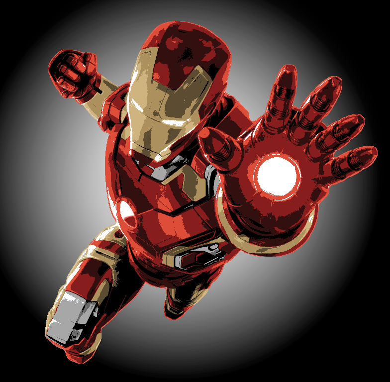 IRON MAN multi 10 layers stencil design - ARTENDIST