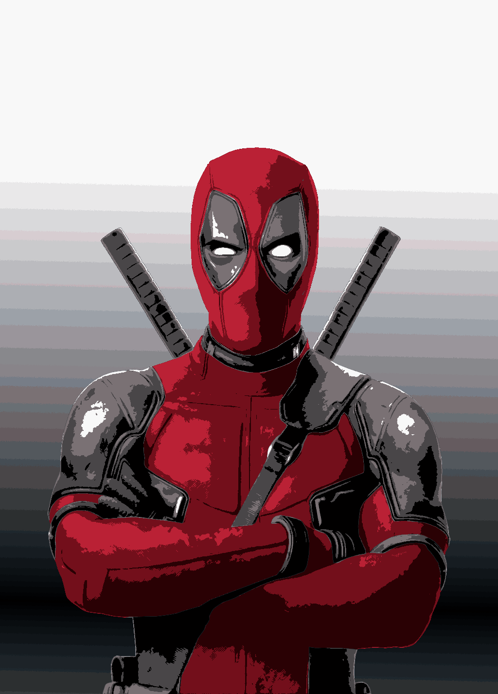 DEADPOOL multi 7-layers stencil design - ARTENDIST