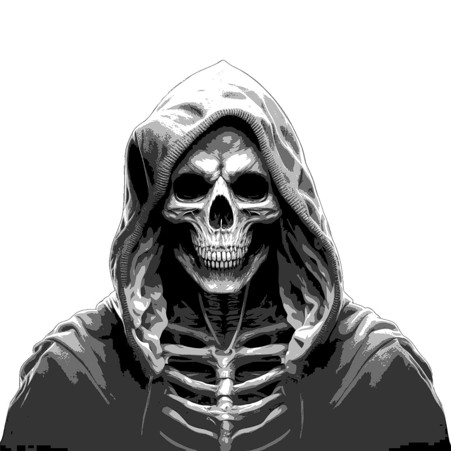 SKULL multi 5 layers stencil design PRE-CUT - ARTENDIST