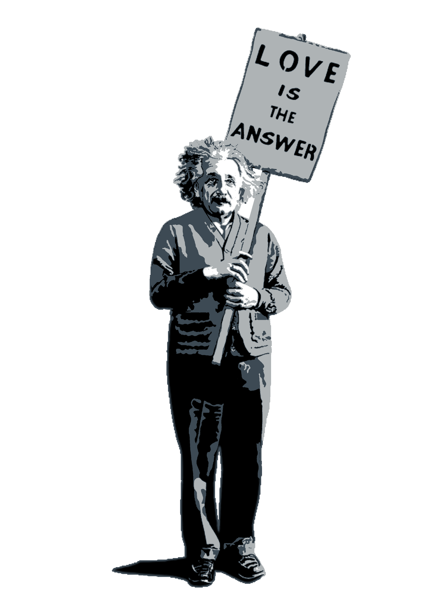 ALBERT EINSTEIN multi 4 layers stencil design PRE-CUT - ARTENDIST