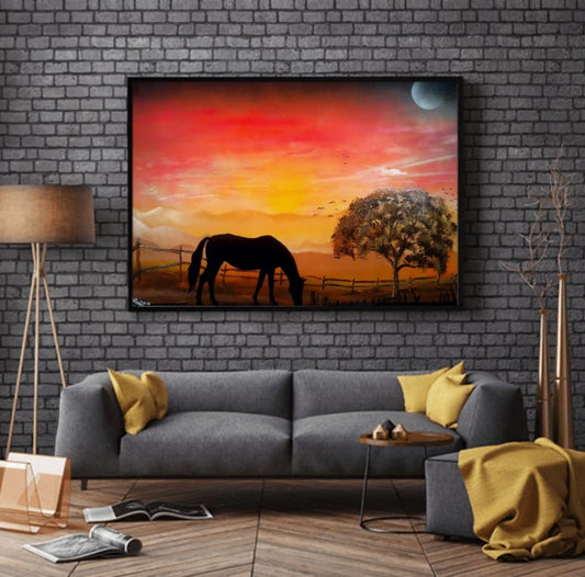 Majestic Horse Spray paint art 50x70cm - ARTENDIST