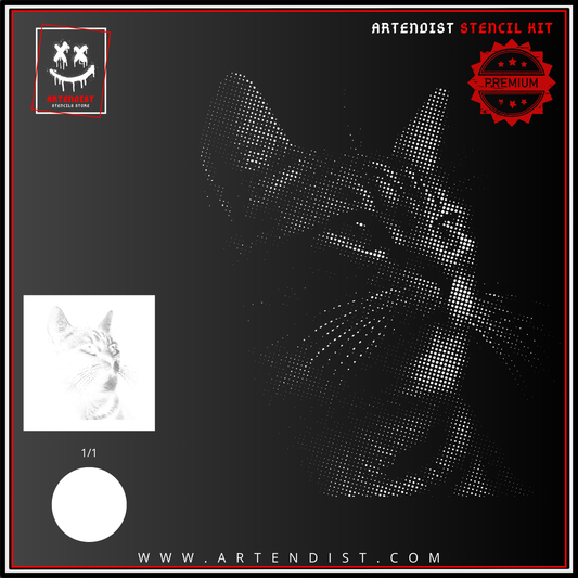 CAT'S FACE Stencil – Premium Spray Paint Art Template