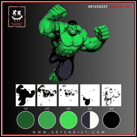 THE HULK multi 5-layers stencil design