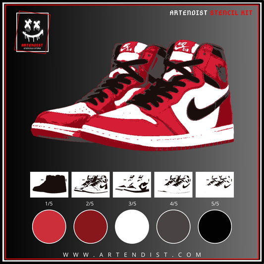 SNEAKERS multi 5 layers stencil design