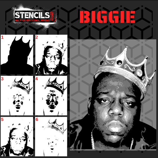 BIGGIE multi 6-layers stencil design