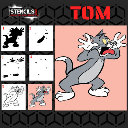 TOM multi 5 layers stencil design - ARTENDIST