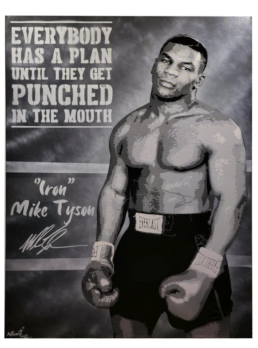 Mike Tyson Spray Paint Art 150x100cm