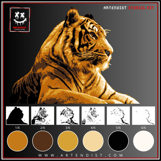 TIGER multi 6-layers stencil design - ARTENDIST