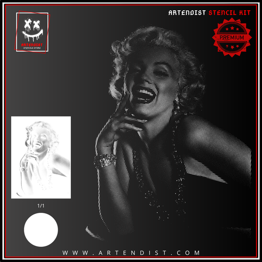 CLASSIC HOLLYWOOD ICON Stencil – Premium Vintage Spray Paint Art Template